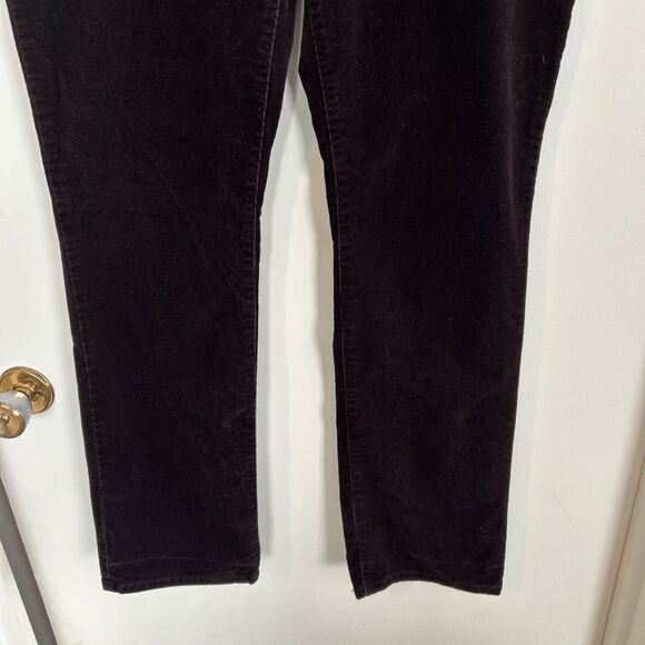 Chaps Womens Dark Brown Chocolate Straight Leg Bootcut Corduroy Pants 14 Y2K Hip - Picture 3 of 8